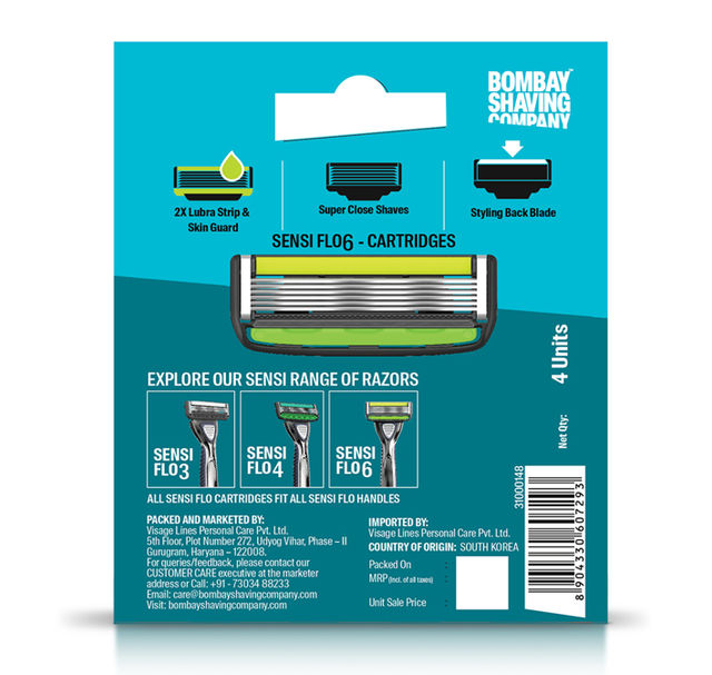 Bombay Shaving Company Sensi Flo6 Precision Blades